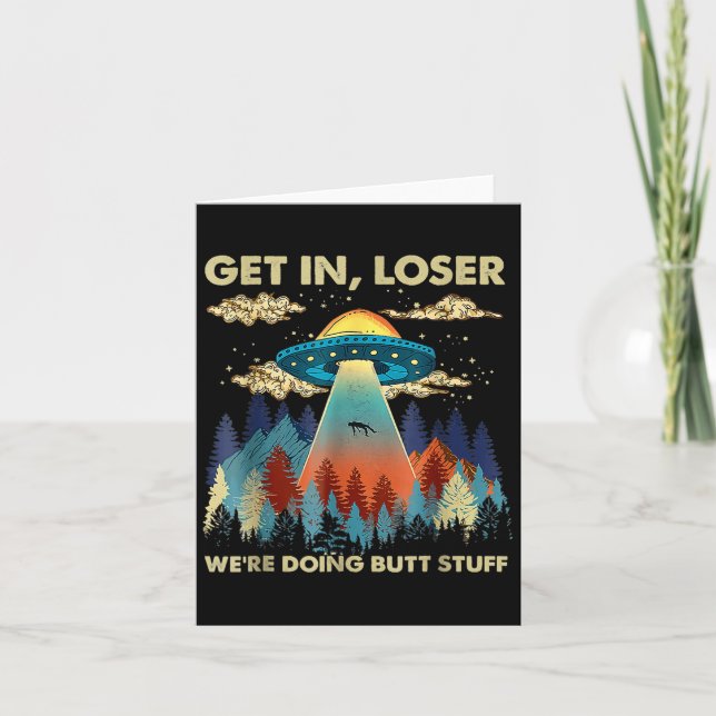 Carte Entrer Dans Alien Perdu Ufo Drôle Faisait Des Chos (Devant)