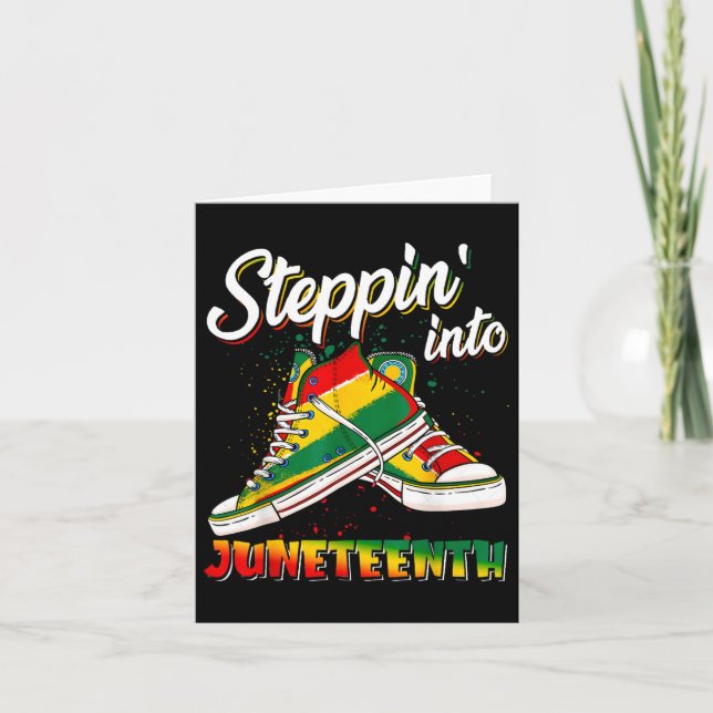 Carte Entrer dans Juneteenth comme les chaussures de mes (Devant)