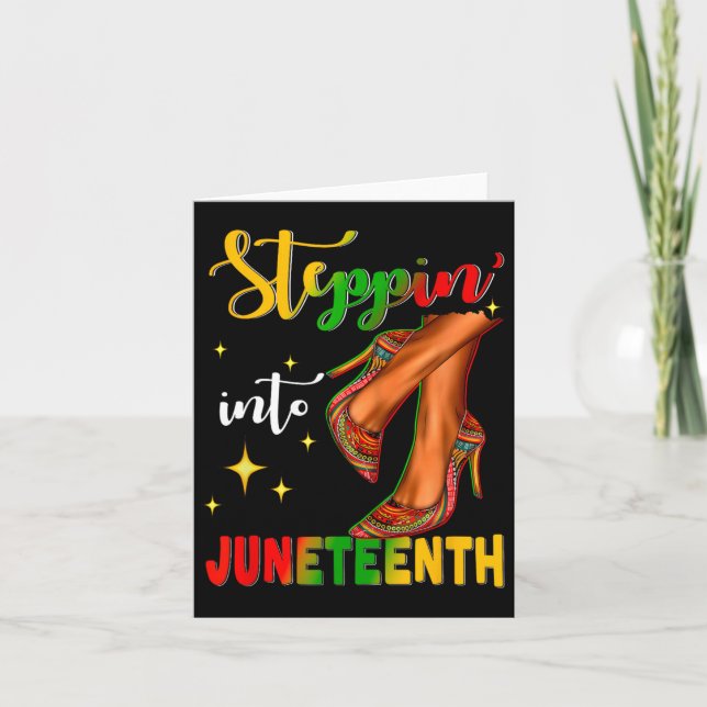 Carte Entrer dans Juneteenth comme mes ancêtres talons h (Devant)