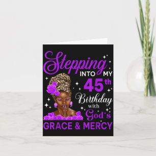 Carte Entrer dans mon anniversaire de 45 ans foulard fem