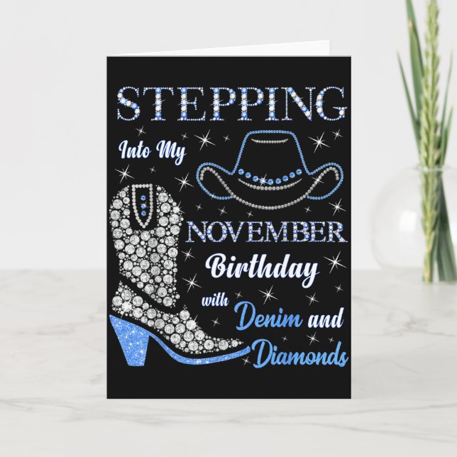 Carte Entrer Dans Mon Anniversaire De Novembre Avec Deni (Devant)