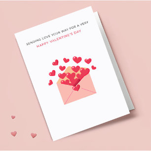 Carte Enveloppe Coeurs de l'amour de la Saint-Valentin
