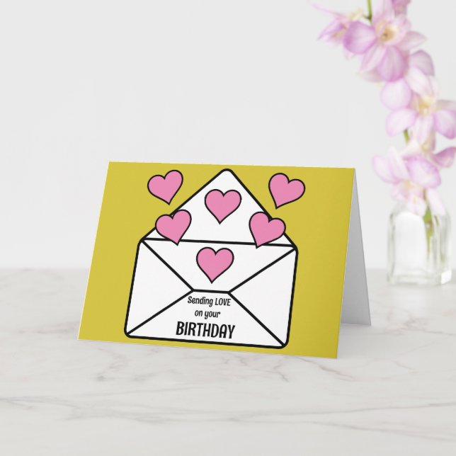 Carte Envoi d'amour pour anniversaire  (Orchidée)