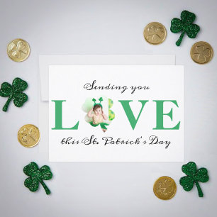 Carte Envoi d'amour Shamrock photo St. Patrick's Day
