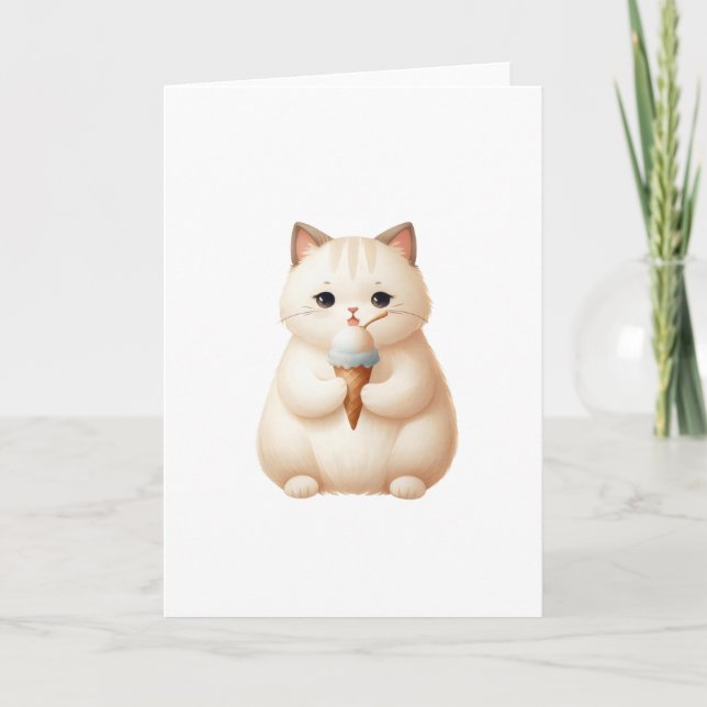 Carte Envoi de crème glacée doux Kitten Toutes les occas (Devant)