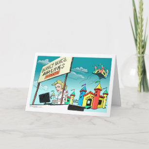 Carte Envoi de Flying Bouncy House - Bon Voyage