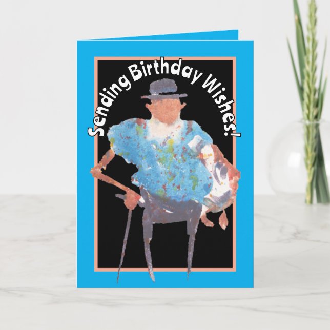 Carte Envoi de voeux d'anniversaire, simple crétin (Devant)