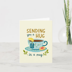 Carte Envoi d'un câlin dans une Mug Get Well Card