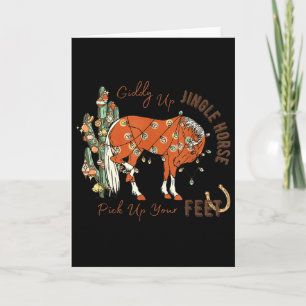 Carte Envole Jingle Horse Lève tes pieds Cactus Cow