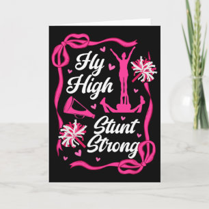 Carte Envolez-vous haut Cascader Fort Cheerleader Cheerl