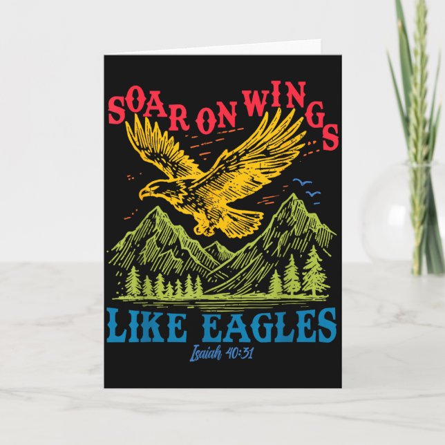 Carte Envolez-Vous Sur Des Ailes Comme Des Aigles Isaïe  (Devant)