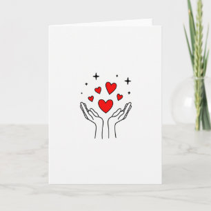 Carte Envoyant des Cœurs d'Amour