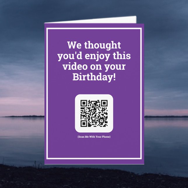 Carte Envoyer une vidéo par QR Code à un anniversaire (Créateur téléchargé)