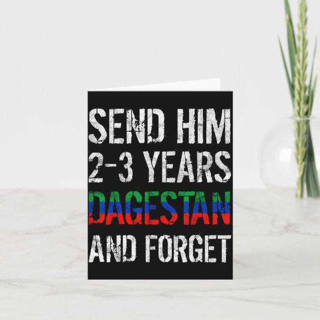 Carte Envoyez-Le 2-3 Ans Au Daghestan Et Oubliez La Lutt (Devant)