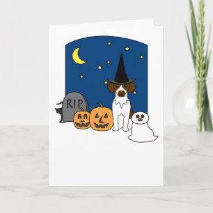 Carte Épagneul de Bretagne Halloween