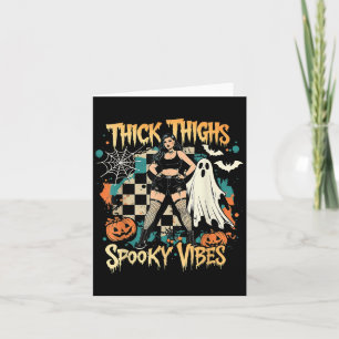 Carte Épais Cuirs Soky Vibes Drôle Fantôme Halloween