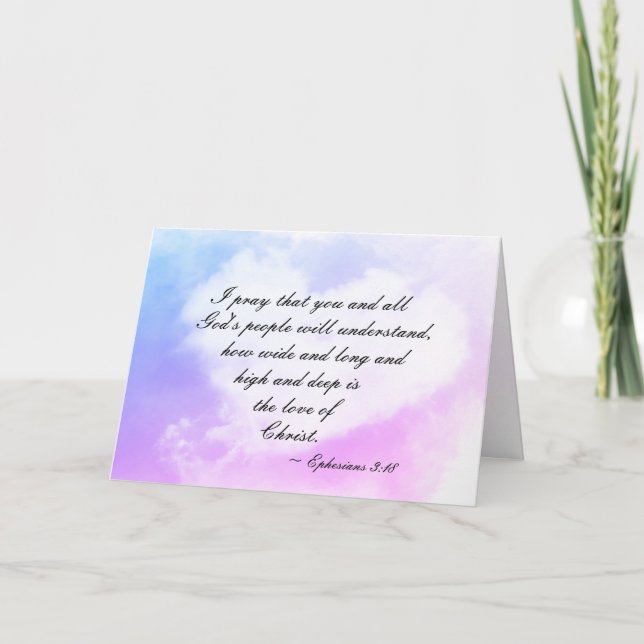 Carte Ephesians 3:18 How wide and deep is love of Christ (Devant)