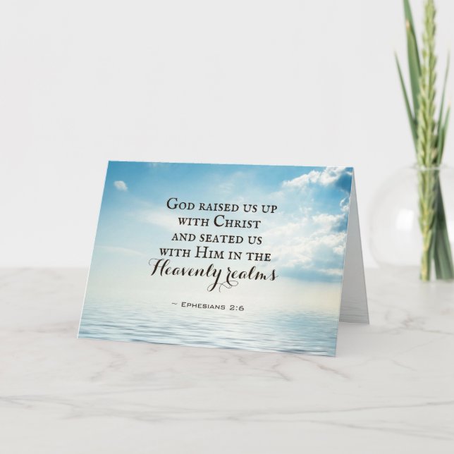 Carte Éphésiens 2:6 Dieu nous a élevés avec le Christ, B (Devant)