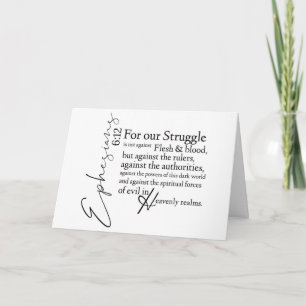 Carte Éphésiens 6:12 Chrétien Reste Fort En Toute Occasi