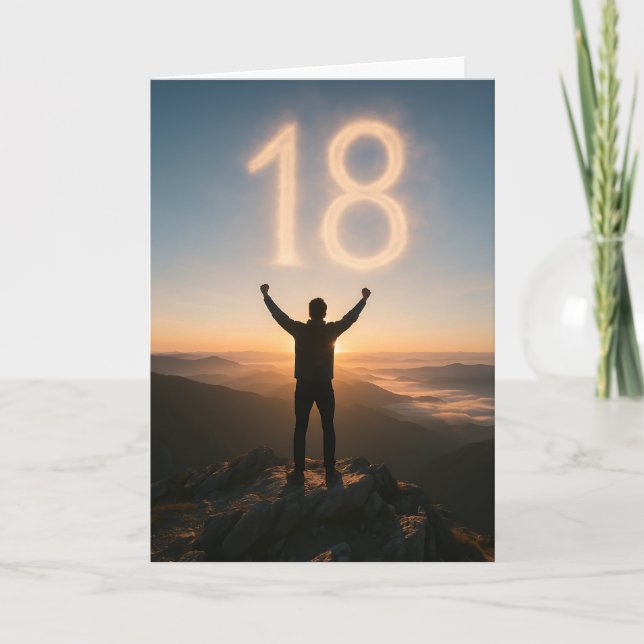 Carte Epic 18th Birthday Mountain Sunrise  (Devant)