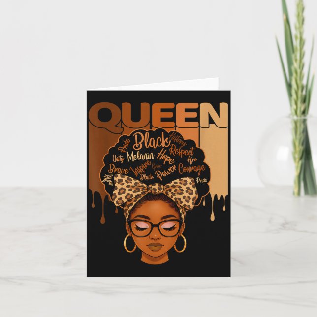 Carte Epic American Melanin History Queen Black African (Devant)