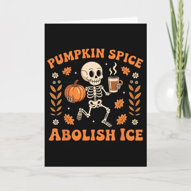Carte Épice de citrouille Abolir la glace Halloween  (Devant)