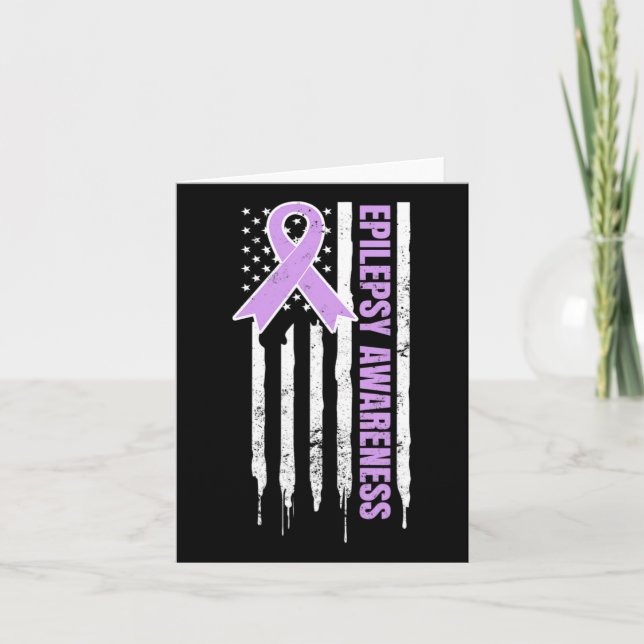 Carte Epilepsie Conception de Conscience Patriotique US  (Devant)