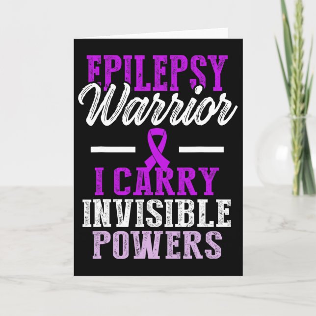 Carte Epilepsy Awareness Epileptic Warrior Survivor 11  (Devant)