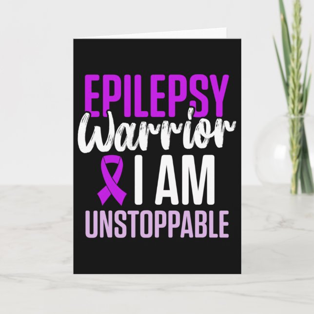 Carte Epilepsy Awareness Epileptic Warrior Survivor 23  (Devant)