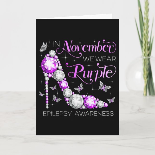 Carte Epilepsy Awareness In November We Wear Purple Butt (Devant)