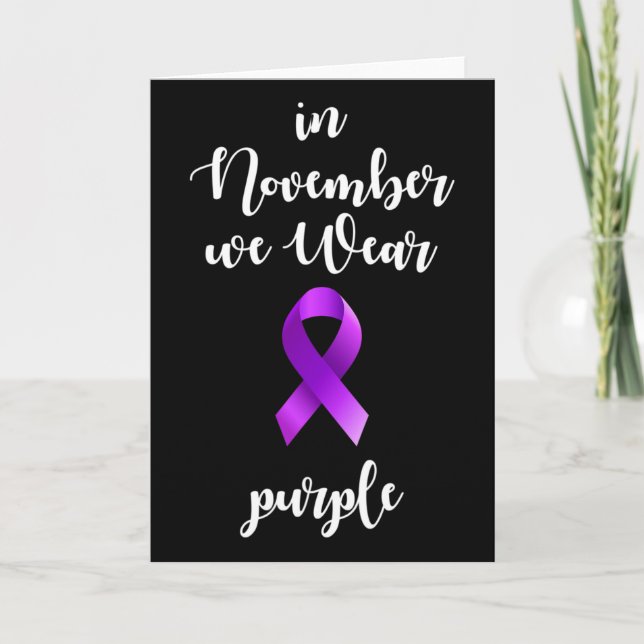Carte Epilepsy Awareness Month In November We Wear Purpl (Devant)