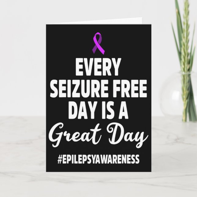 Carte Epilepsy Awareness Seizure Free Epileptic Warrior  (Devant)
