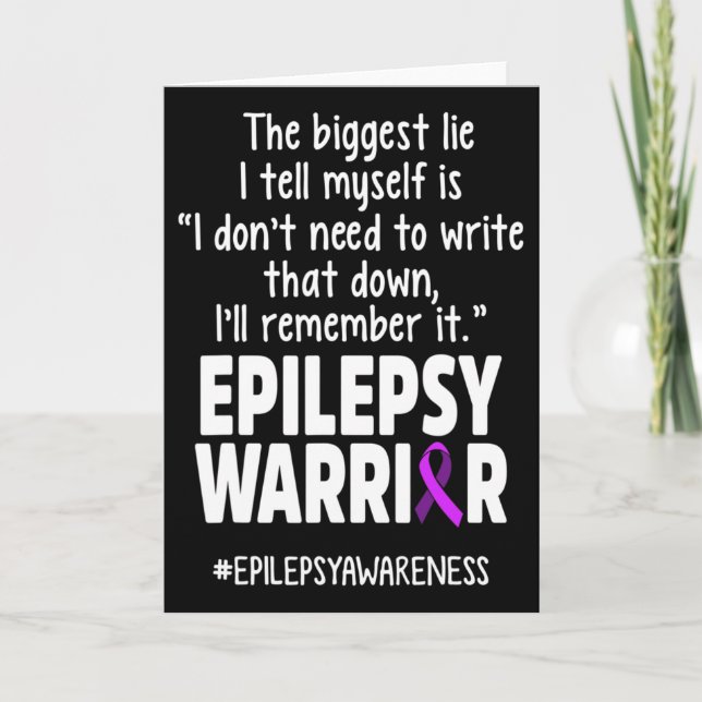 Carte Epilepsy Awareness Write It Epileptic Warrior Surv (Devant)