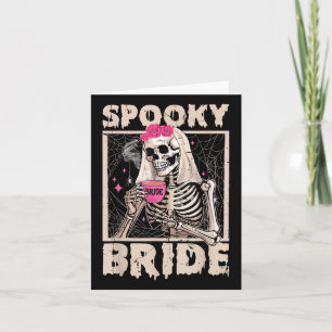 Carte Épouse de squelette Boire Café Mariage Halloween C
