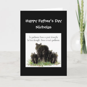 Carte Épouse d'ours de pépère de fête des pères et