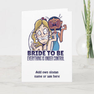 Carte Epouse Drôle D'Être Tout Est Sous Contrôle Cadeau