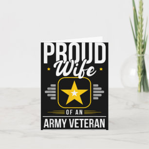 Carte Épouse D'Un Vétéran De L'Armée Femme Fière Épouse