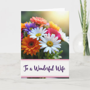 Carte Épouse Fleur Radieuse