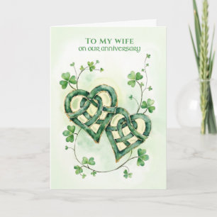 Carte Épouse Joyeux Anniversaire Cœurs Celtiques Amour I