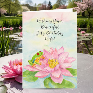 Carte Épouse Joyeux Anniversaire de Juillet avec Nénupha