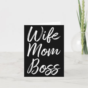 Carte Épouse maman patronne femme drôle maman mignonne É