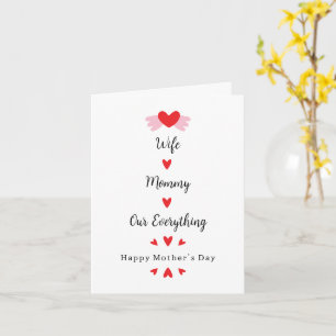 Carte Épouse Maman Tout Pour Nous Mignonne Fête Des Mère