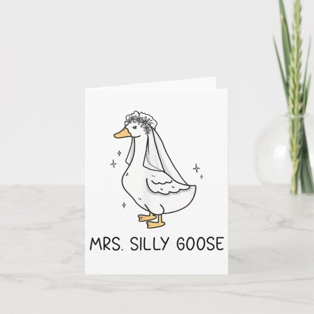 Carte Épouse Pour Être Mariage Épouse Silly Épouse Goose (Devant)