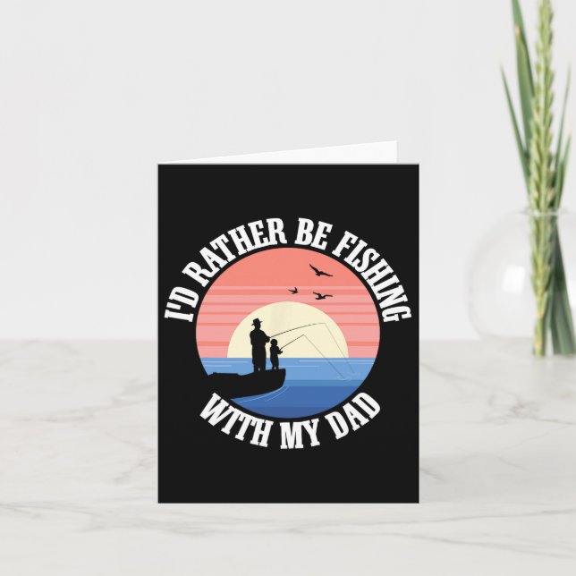 Carte Épouses de pêche papa père fille pêcheur Daug (Devant)