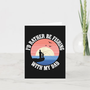 Carte Épouses de pêche papa père fille pêcheur Daug