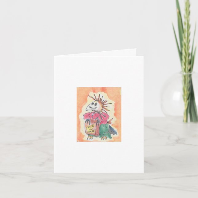 Carte Épouvantail de Halloween (Devant)