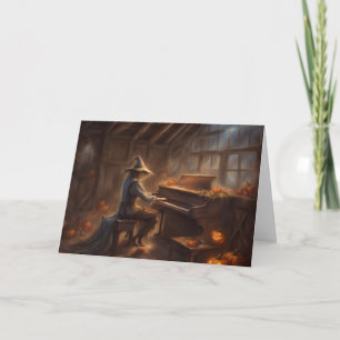 Carte Épouvantail jouant du piano à une soirée dansante 