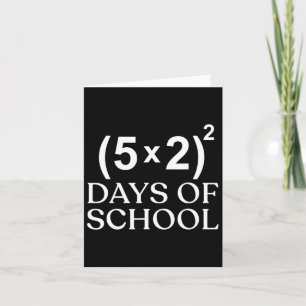 Carte Équation Mathématique 100e Jour De L'École Enseign