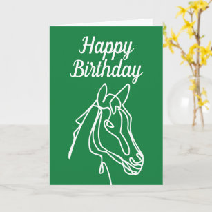 Carte Equine Happy Birthday card pour amoureux de cheval