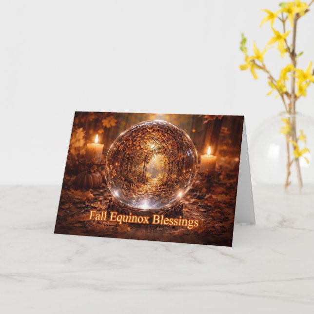 Carte Équinoxe d'automne Mabon  (Fleur jaune)